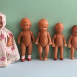 Резиновые пупсики с рельефными волосами разных размеров