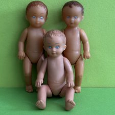 Резиновые пупсики с рельефными волосами, высота 9,5 см