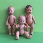 Резиновые пупсики Tebu с рельефными волосами, высота 11 см