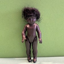 Редкая целлулоидная куколка Minerva негритяночка, высота 9 см