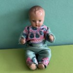 Керамический пупсик Tebu с рельефными волосами, высота 9,5 см