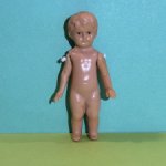 Ранняя куколка Schildkrot из толстого целлулоида, высота 9 см