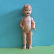 Целлулоидная куколка Minerva, голышка, высота 14 см