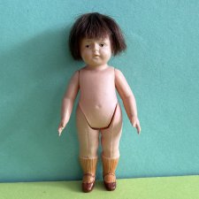 Очаровательная целлулоидная куколка Minerva, высота 11 см