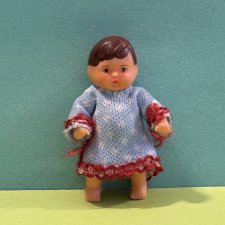 Резиновый пупсик Ari темненький, высота 6,5 см