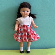 Куколка немецкая Plasticbaby с косичками, высота 9 см