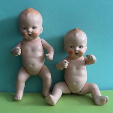 Керамические пупсики Hertwig с рельефными волосами, высота 15 см