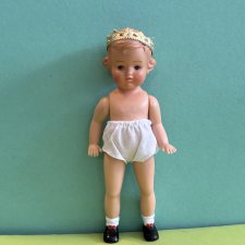 Немецкая куколка Plasticbaby с рельефными волосами, высота 14 см