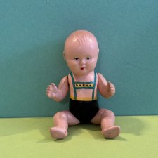 Редкий целлулоидный пупсик Wolff, высота 8,5 см