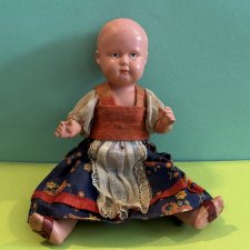 Целлулоидная японская куколка Royal с рельефными волосами, высота 20 см