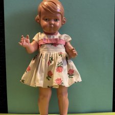 Целлулоидная кукла Schildkrot с рельефными волосами, высота 25 см