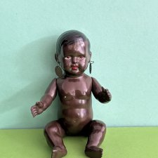 Целлулоидный негрик Celba с сережками, высота 15 см