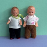 Резиновые куколки Tebu , родной аутфит, высота 7 см
