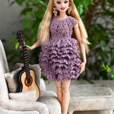 Романтичное платье для Барби