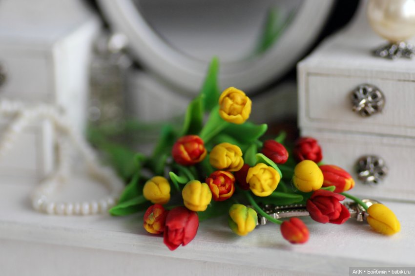 Тюльпаны — Кукольная миниатюра своими руками: еда (фото 6)