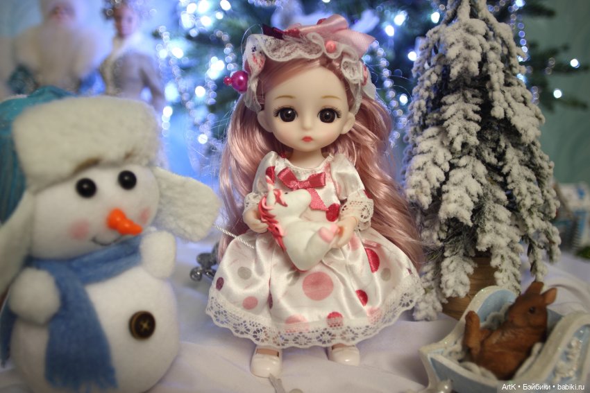 Малышки и снеговик — Куклы Baboliy (Баболи (фото 3)
