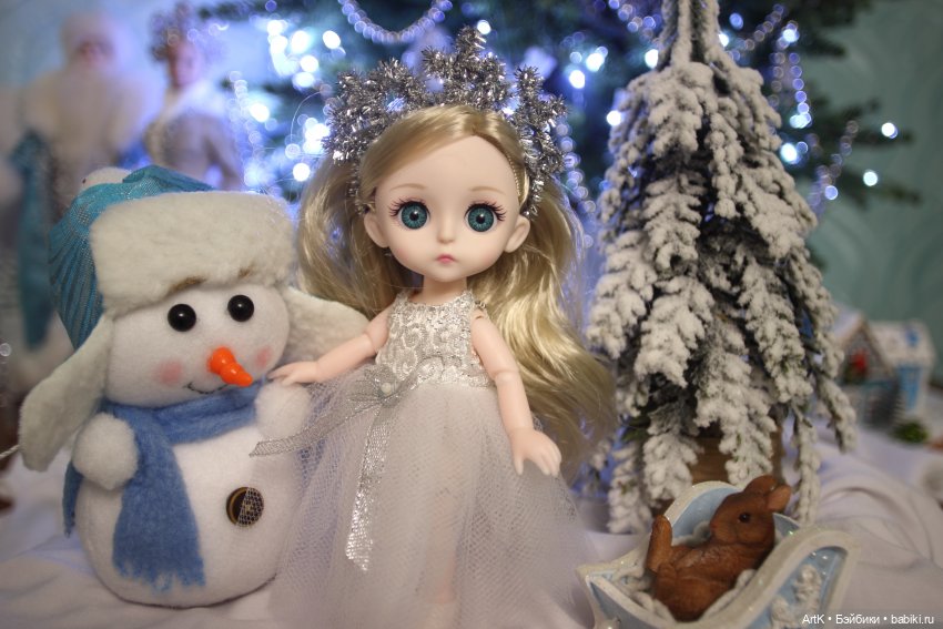 Малышки и снеговик — Куклы Baboliy (Баболи (фото 4)