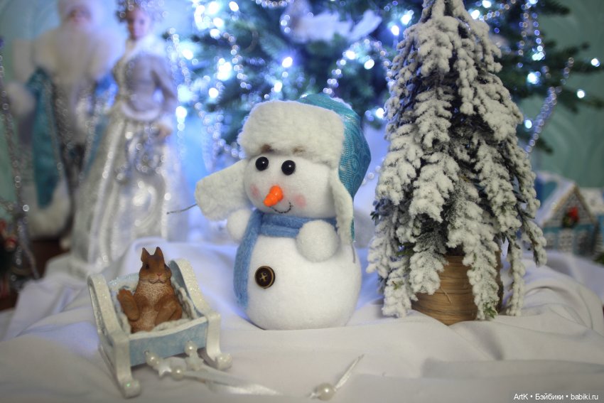Малышки и снеговик — Куклы Baboliy (Баболи