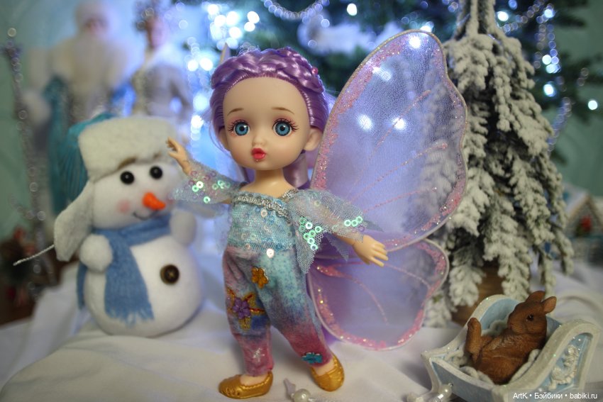 Малышки и снеговик — Куклы Baboliy (Баболи (фото 5)