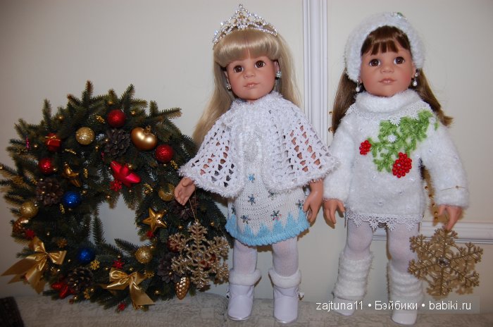 Белый топик. Зимние наряды на куклах Готц