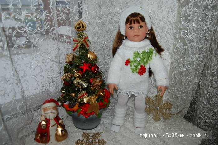 Белый топик. Зимние наряды на куклах Готц (фото 9)