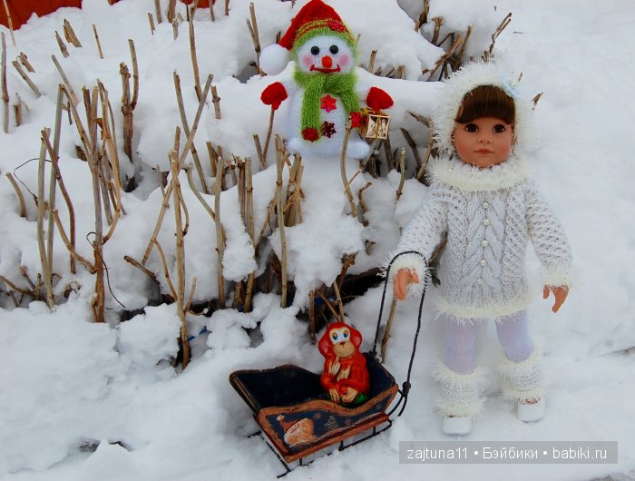 Белый топик. Зимние наряды на куклах Готц (фото 5)