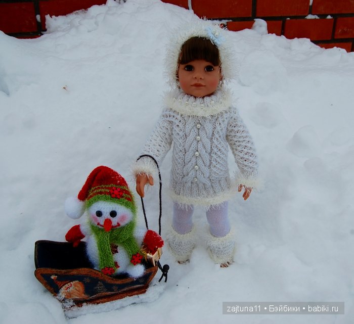 Белый топик. Зимние наряды на куклах Готц (фото 4)