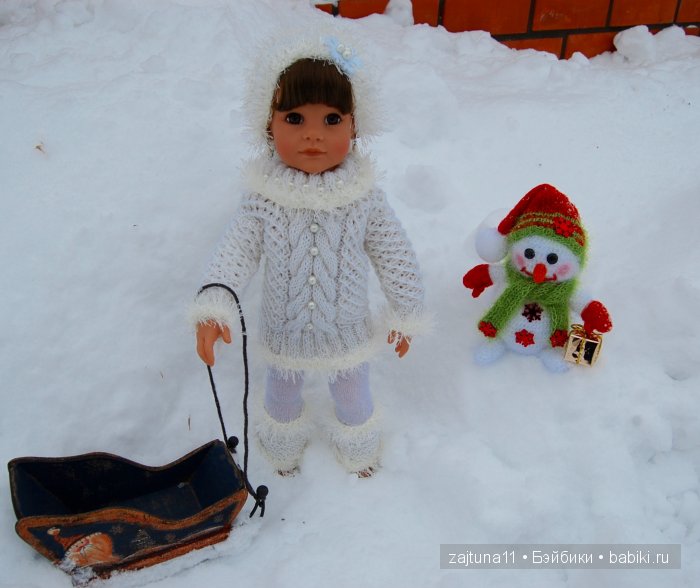 Белый топик. Зимние наряды на куклах Готц (фото 3)