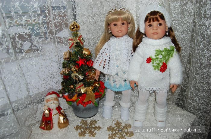 Белый топик. Зимние наряды на куклах Готц (фото 10)