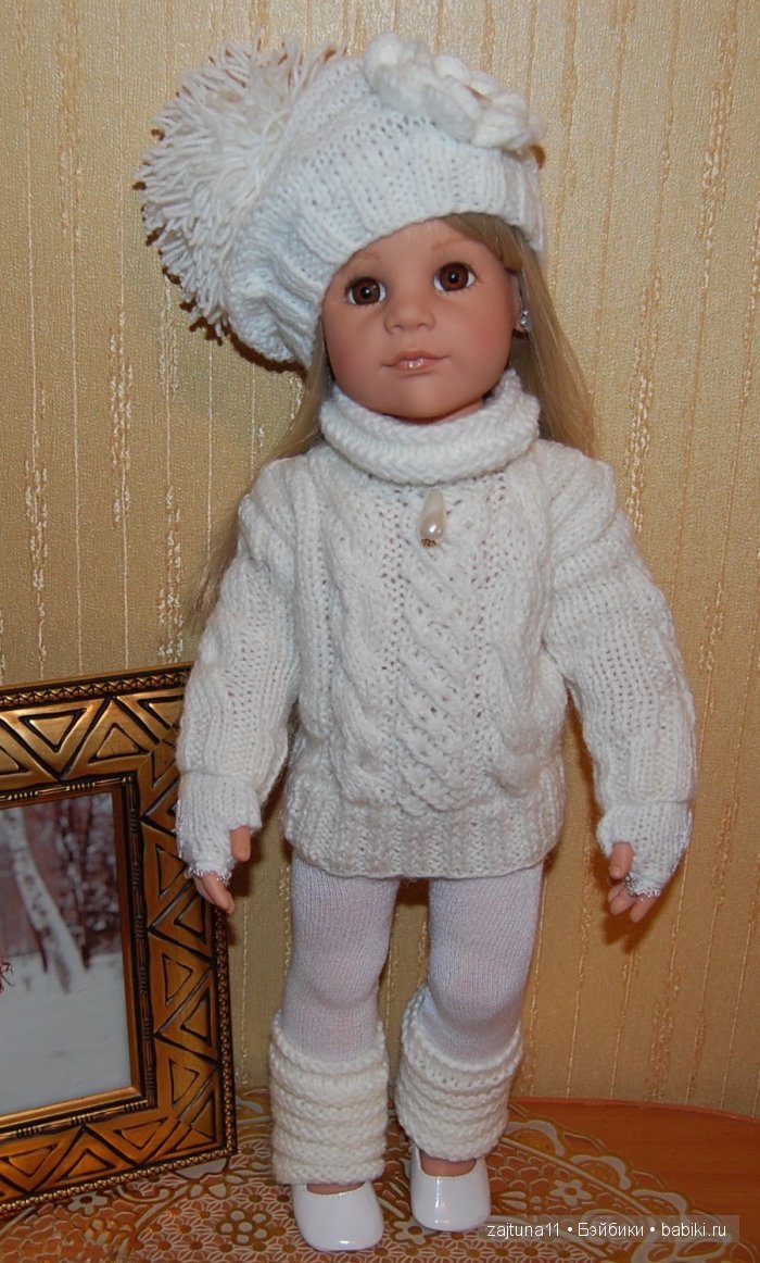 Белый топик. Зимние наряды на куклах Готц