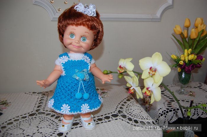 Весенние наряды для моих кукол - девочки в голубом/ Galoob Baby Face dolls