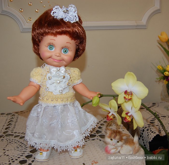 Весенние наряды для моих кукол - девочки в голубом/ Galoob Baby Face dolls