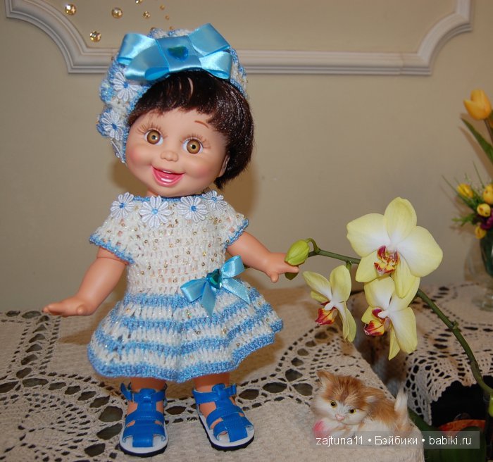 Весенние наряды для моих кукол - девочки в голубом/ Galoob Baby Face dolls
