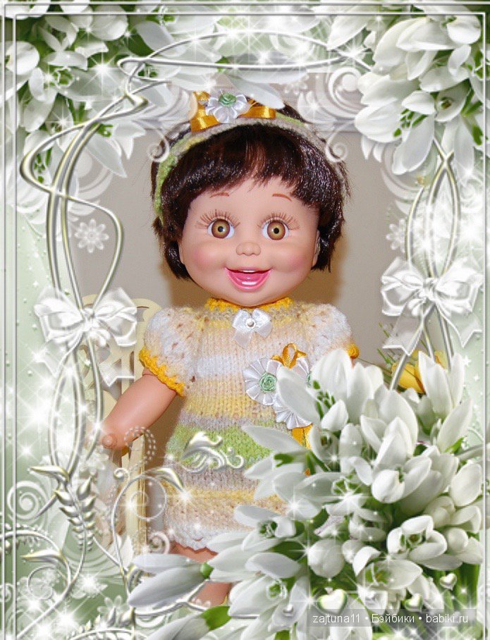 Весенние наряды для моих кукол - девочки в голубом/ Galoob Baby Face dolls