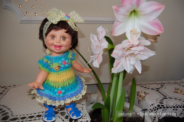 Весенние наряды для моих кукол - девочки в голубом/ Galoob Baby Face dolls (фото 10)
