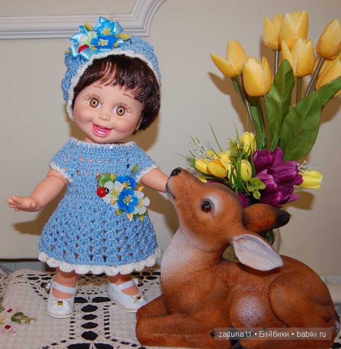 Весенние наряды для моих кукол - девочки в голубом/ Galoob Baby Face dolls (фото 4)