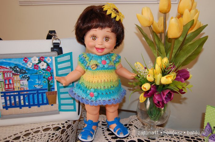 Весенние наряды для моих кукол - девочки в голубом/ Galoob Baby Face dolls (фото 9)