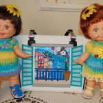 Весенние наряды для моих кукол - девочки в голубом/ Galoob Baby Face dolls