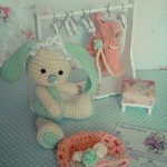 Зайка мятная по имени Зефирка. Игрушка вязанная крючком