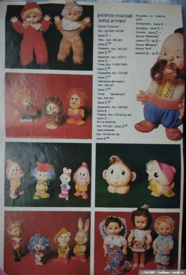 Куклы СССР: Днепропетровская фабрика игрушек