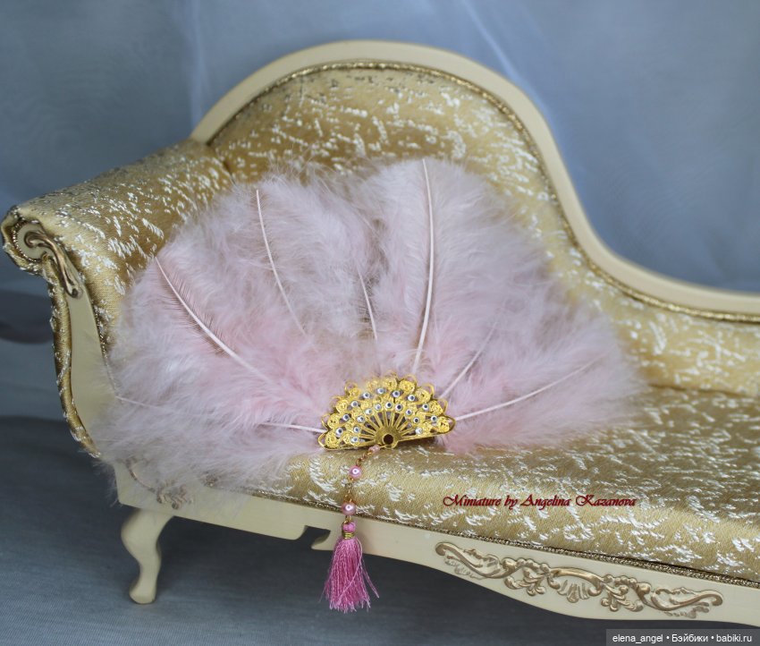 Веер "Лебединое озеро" для кукол Fashion Royalty, Тоннер и других (фото 6)