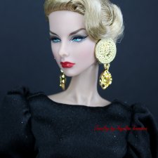 Крупные серьги для кукол ростом от 12" Fashion Royalty, Барби, Рopovy, Tonner, БЖД и др.