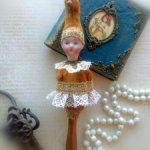 Игрушка Marotte, антикварная головка