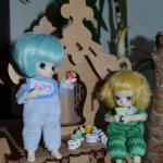 Девчонки. Гибридик Obitsu и little Dal и Ai