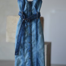 Сарафан  джинсовый  на кукол Н.Лосева