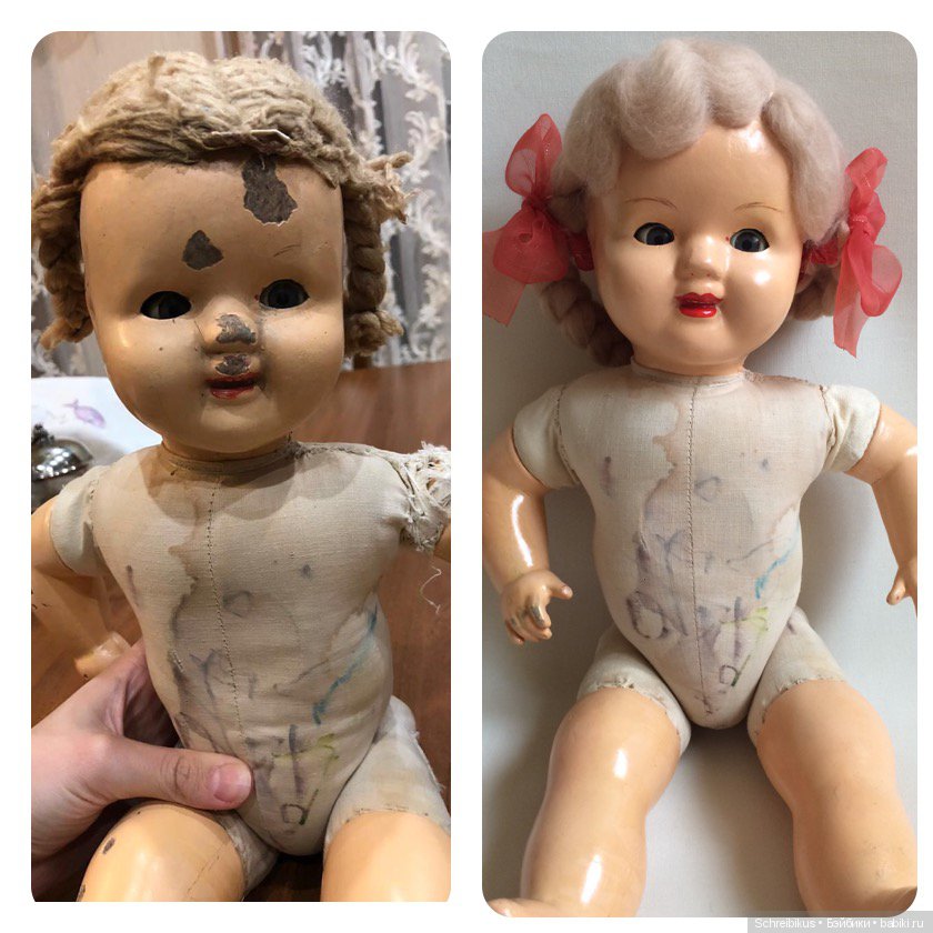 Кукла Варя не плачь — Реставрация и преображение кукол: ремонт