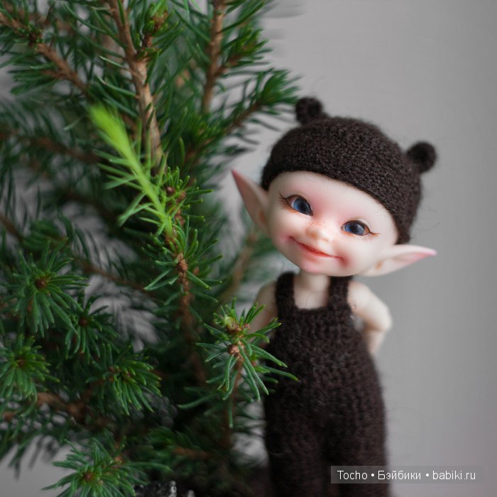 вязаный комбинезон для realpuki