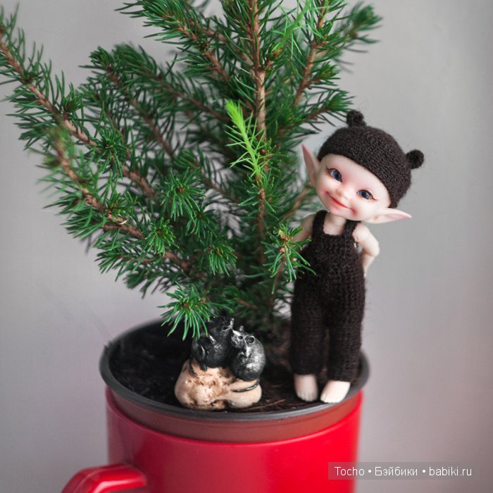 вязаный комбинезон для realpuki