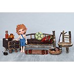 Лесная мебель для Realpuki (и близкого размера) + спящий томул + микро-слоник