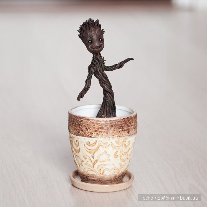 Еще один малыш Грут — Лепка авторских игрушек и папье (фото 6)